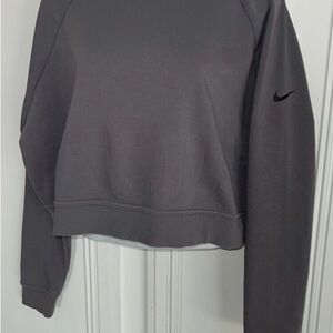 Nike Women's Purple Gray Cropped Sweatshirt XS